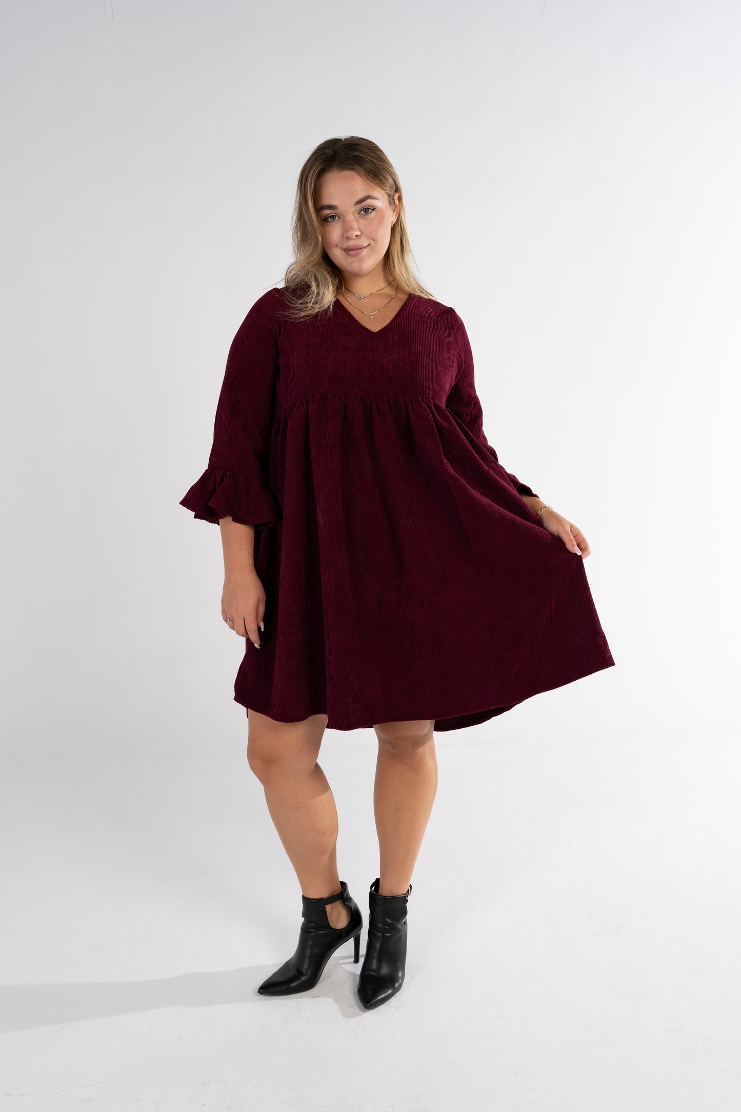 BORDEAUX PLUSH DRESS