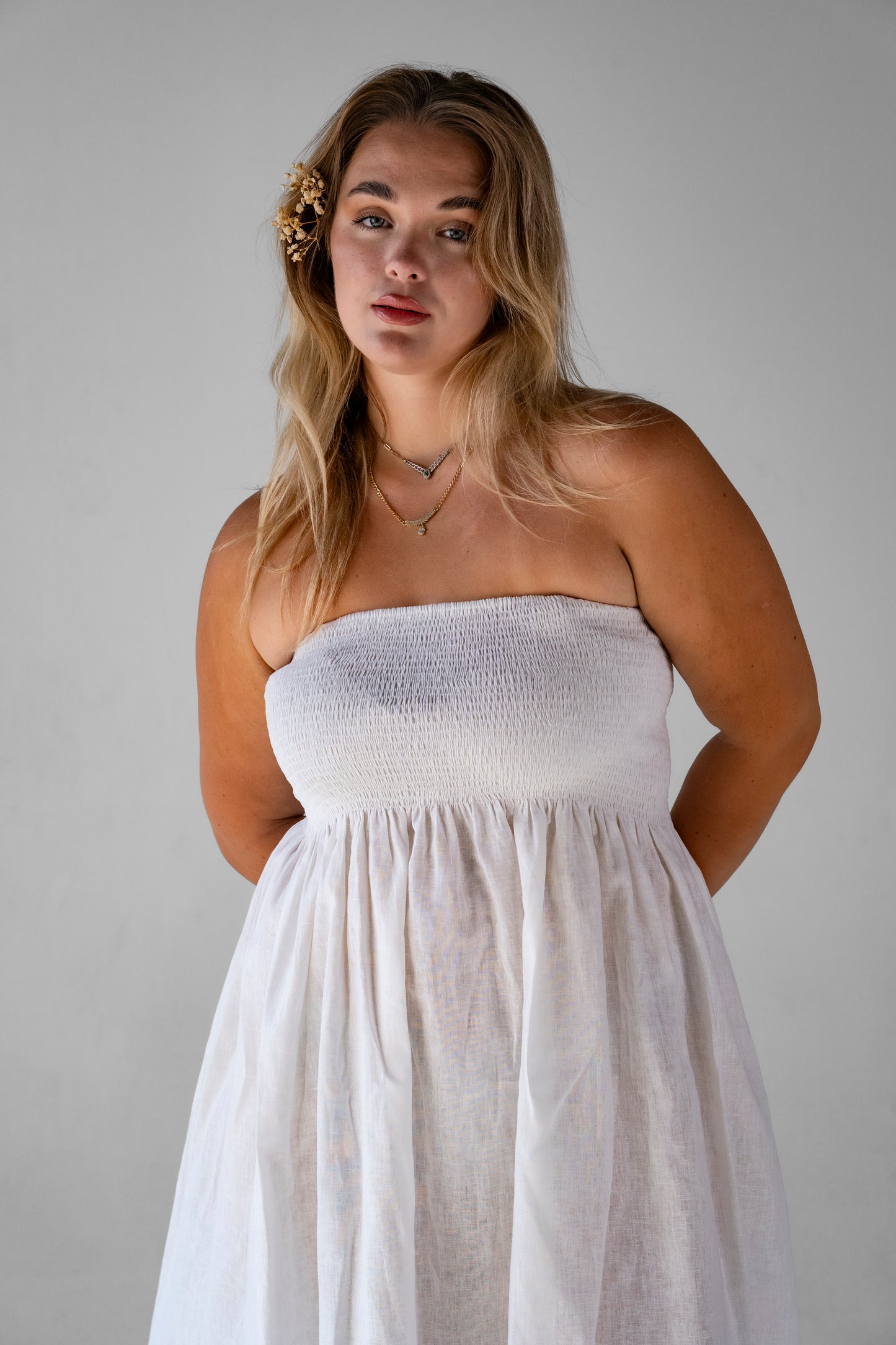 Paloma Smock Linen Dress