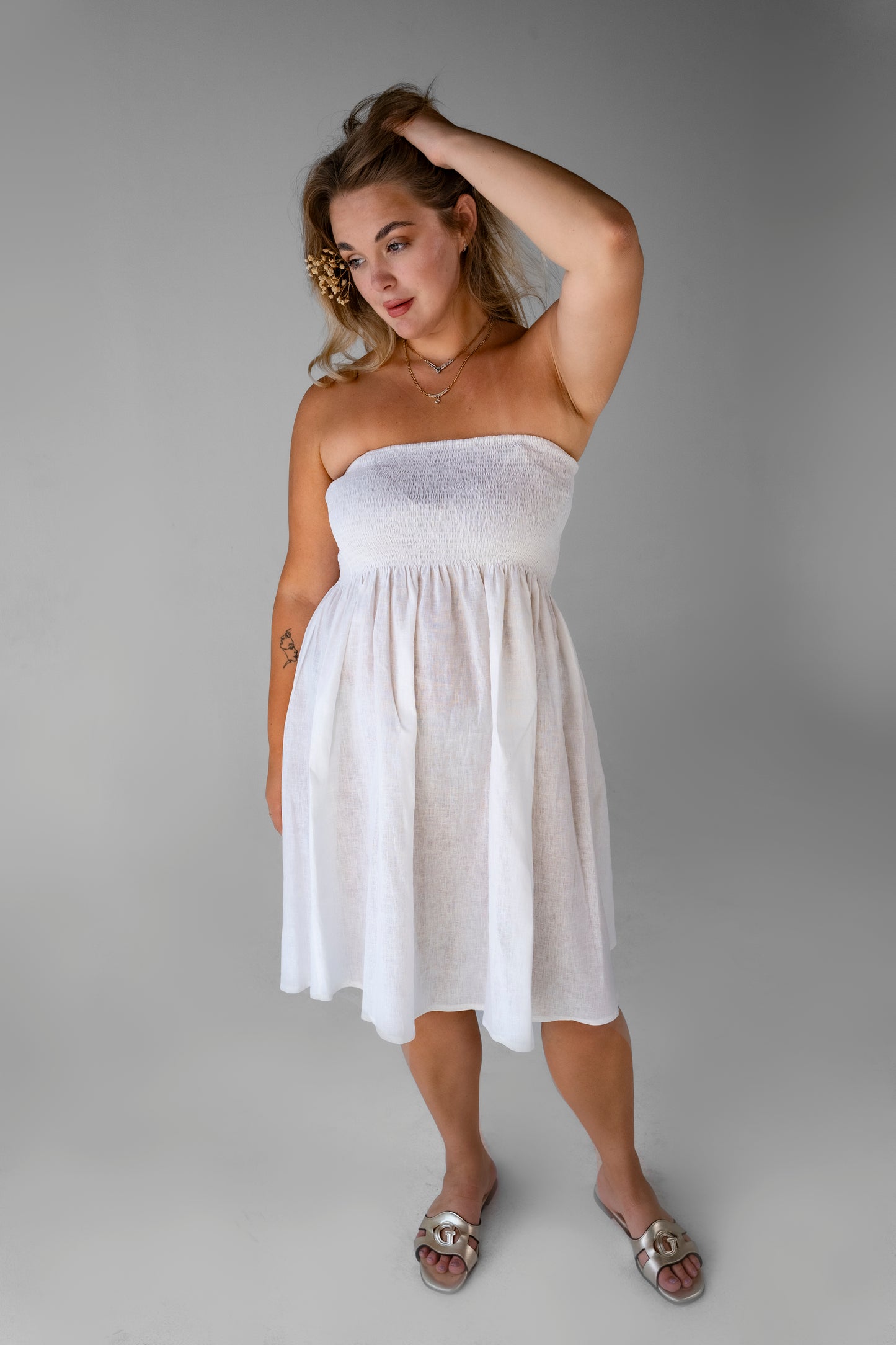 Paloma Smock Linen Dress