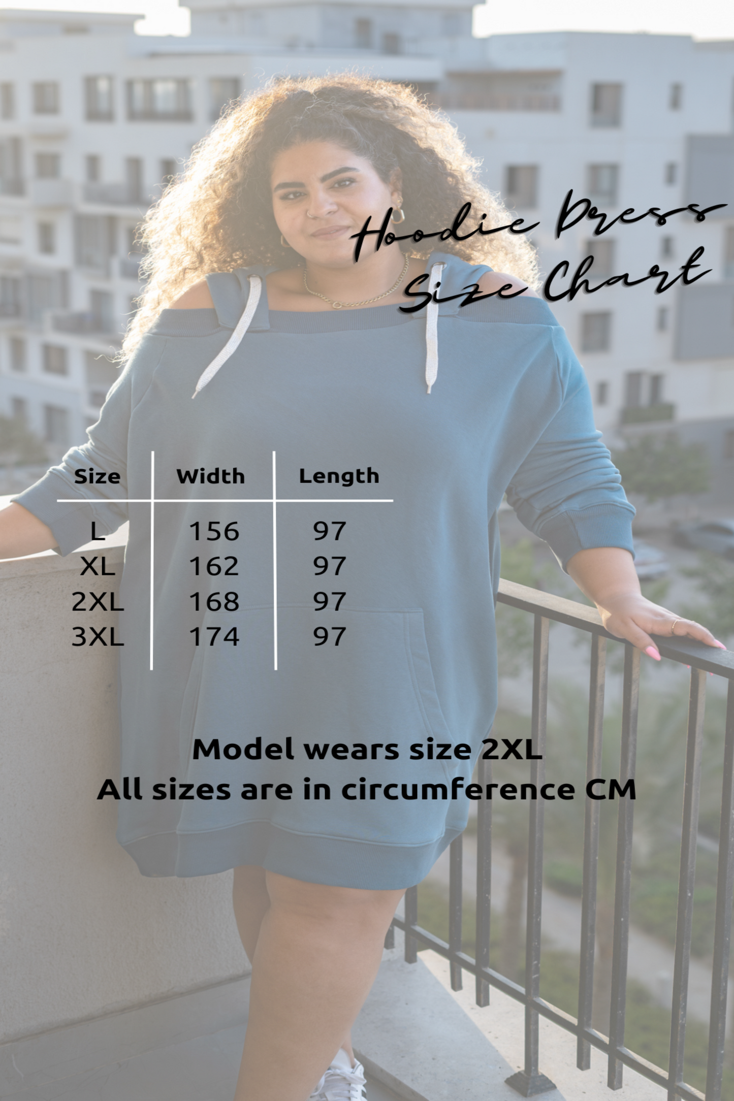 TRANQUILITY AZUR HOODIE DRESS
