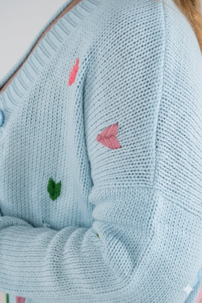 The Light Blue Pattern knit