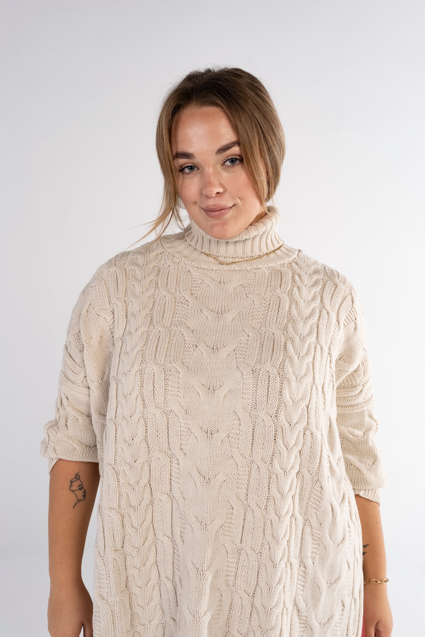 Heirloom Weave Jumper in "oatmeal"