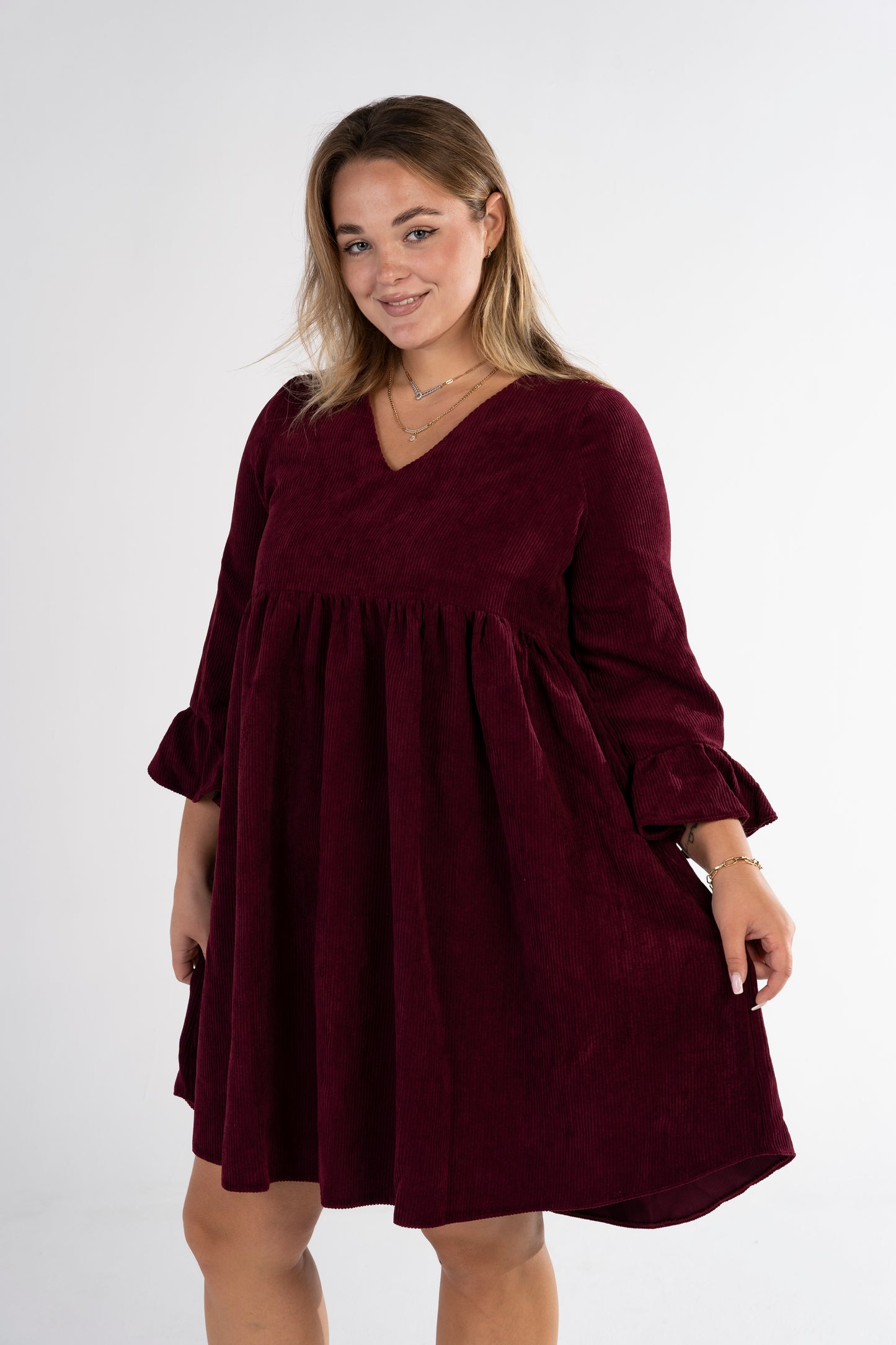 BORDEAUX PLUSH DRESS
