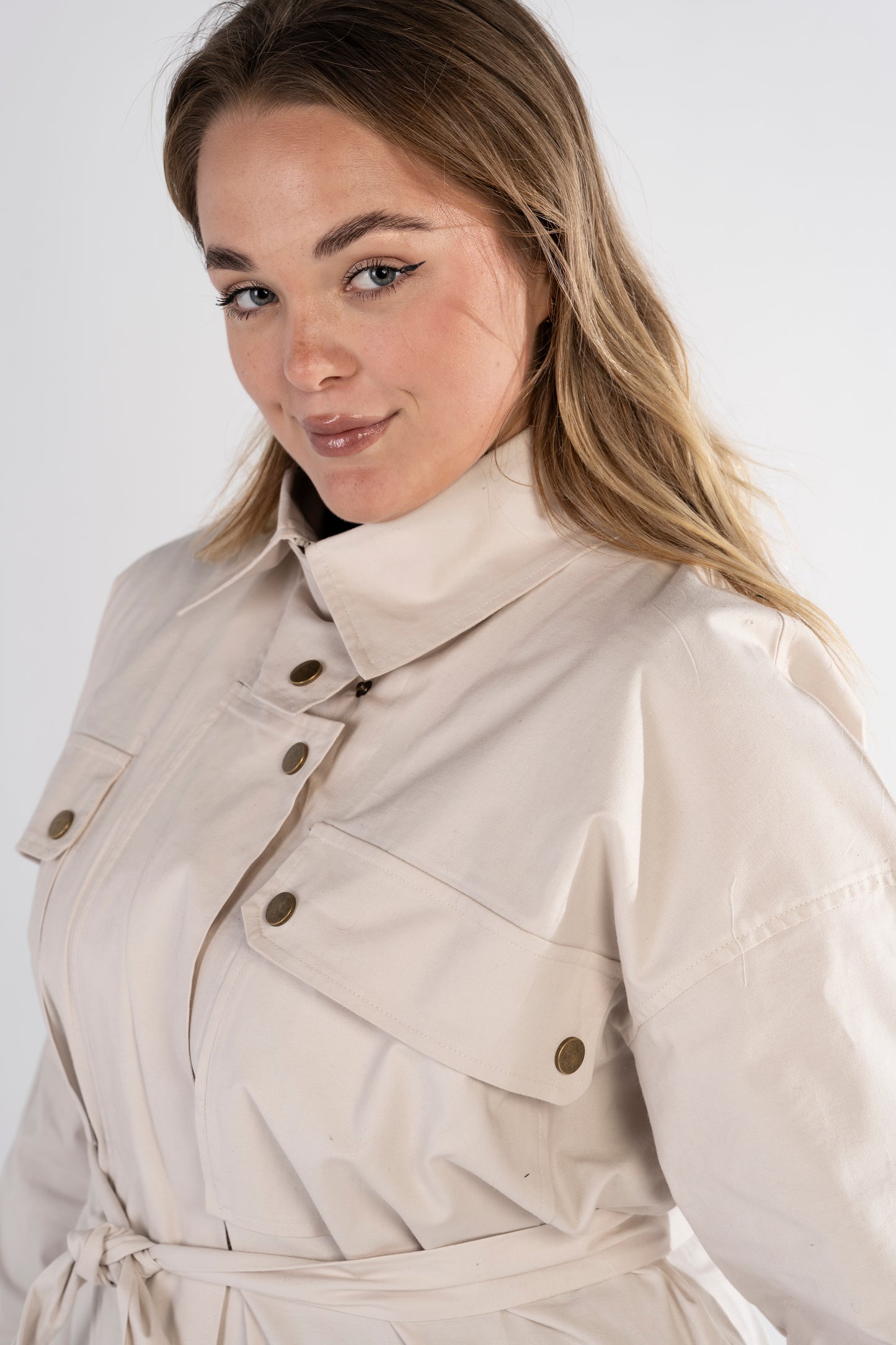 The Ecru Belted Trench Jacket