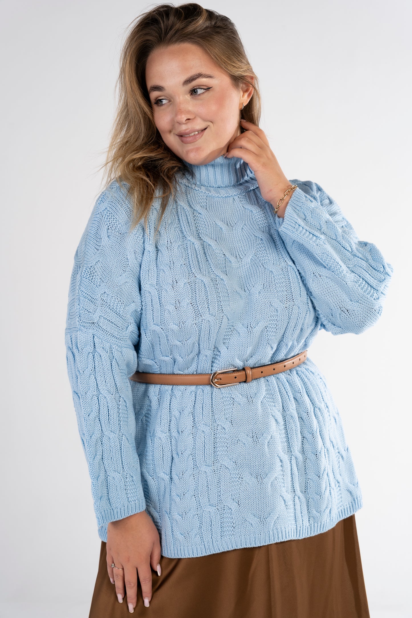 Heirloom Weave Jumper in "Light Blue"