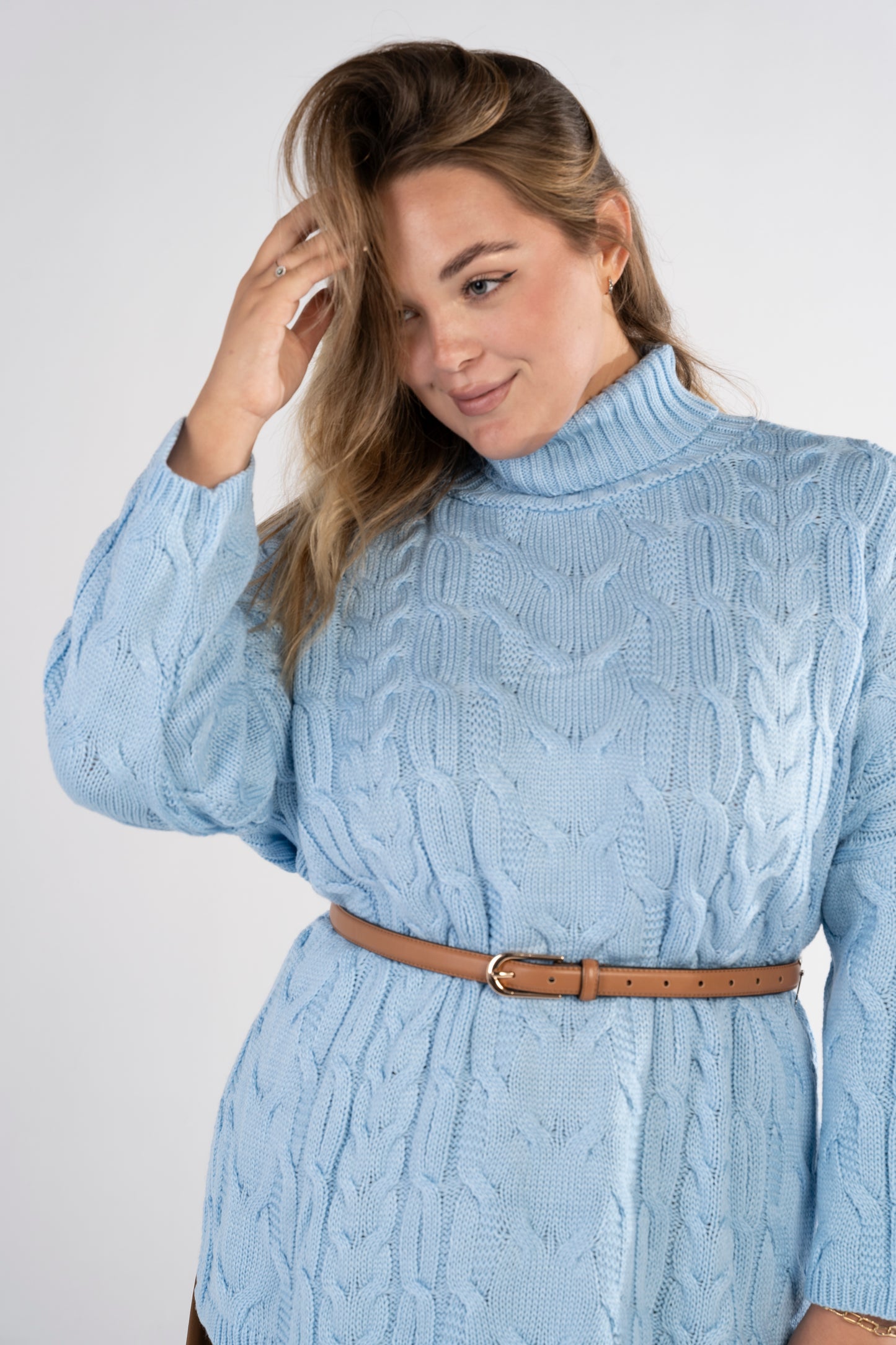 Heirloom Weave Jumper in "Light Blue"