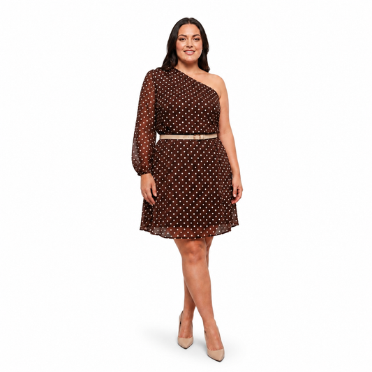 The Mocha Polka Dress