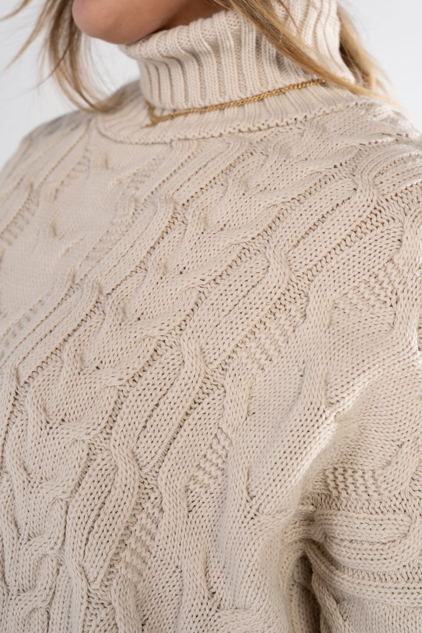 Heirloom Weave Jumper in "oatmeal"
