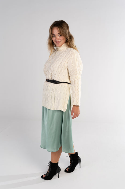 Heirloom Weave Jumper in "Cream"