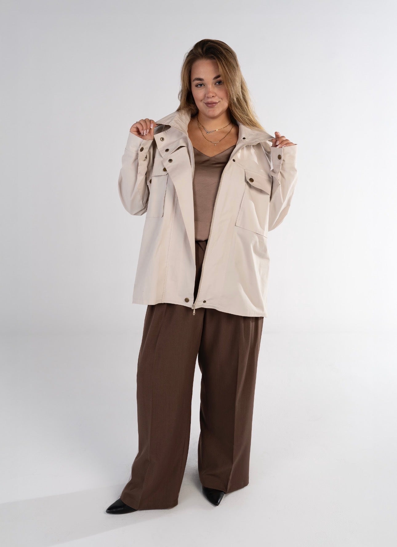 The Ecru Belted Trench Jacket