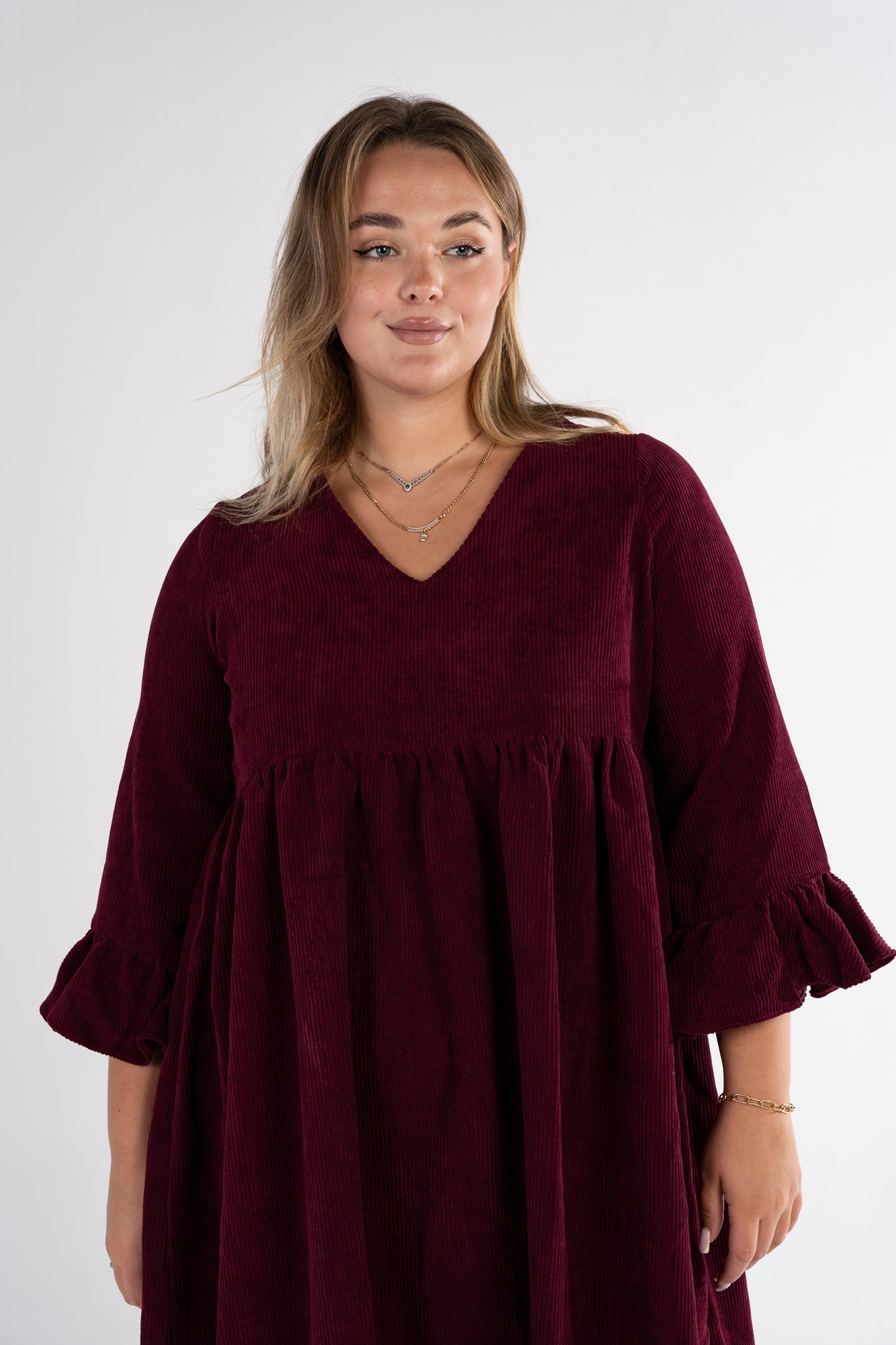 BORDEAUX PLUSH DRESS