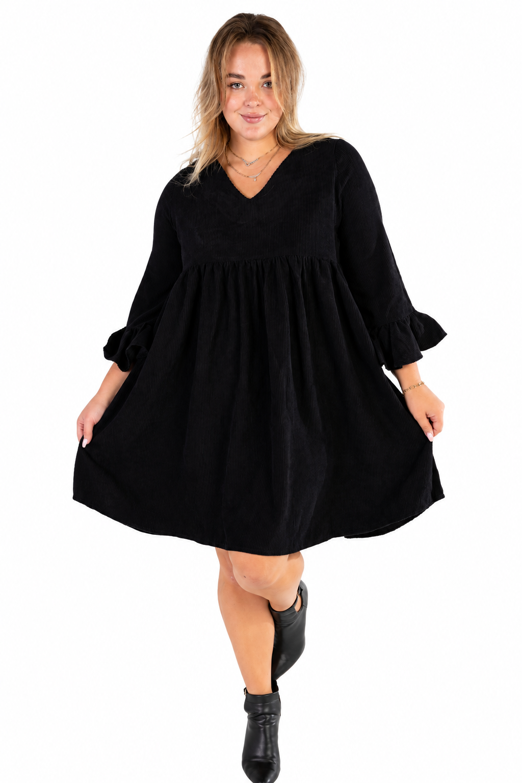 NOIR PLUSH DRESS