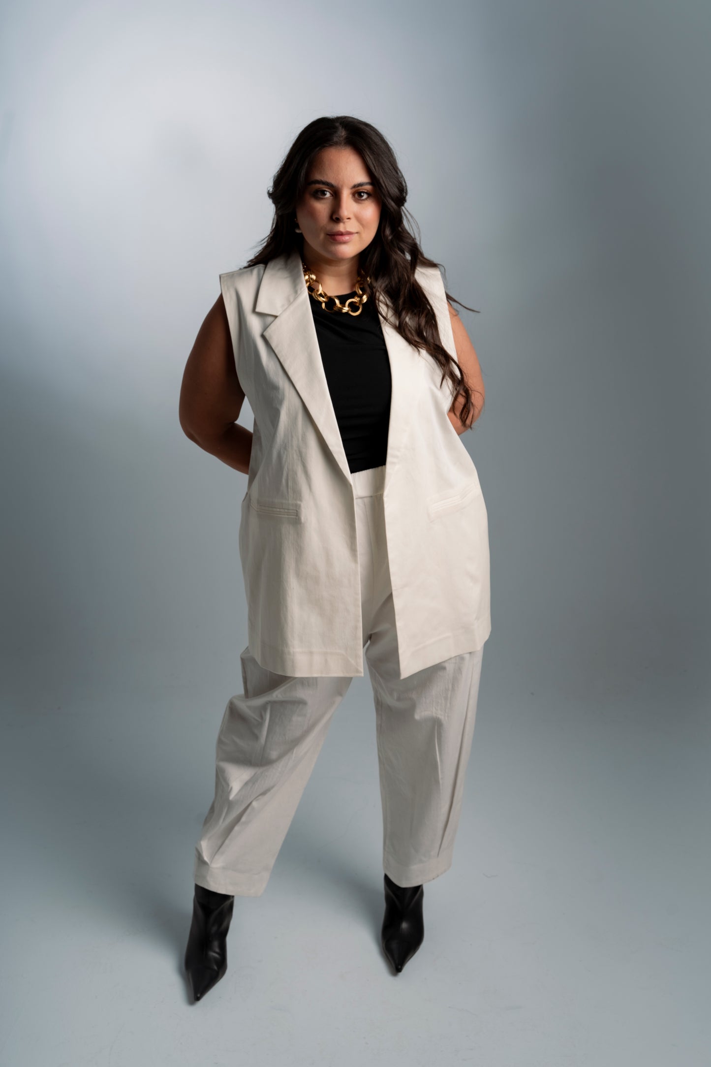 IVORY DUNE CARROT PANTS