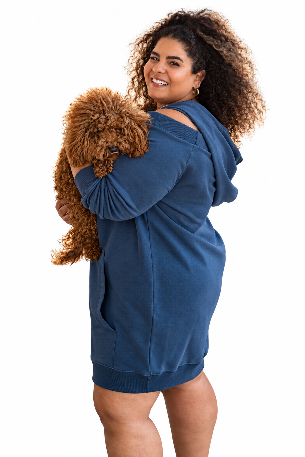 TRANQUILITY AZUR HOODIE DRESS