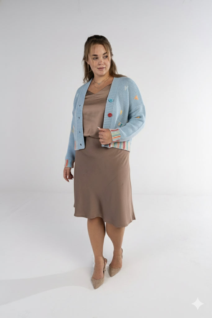 The Light Blue Pattern knit