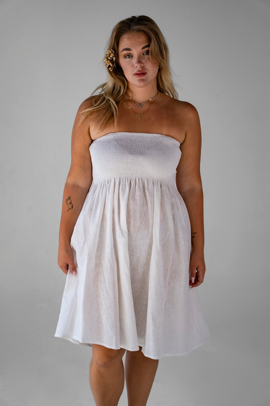 Paloma Smock Linen Dress