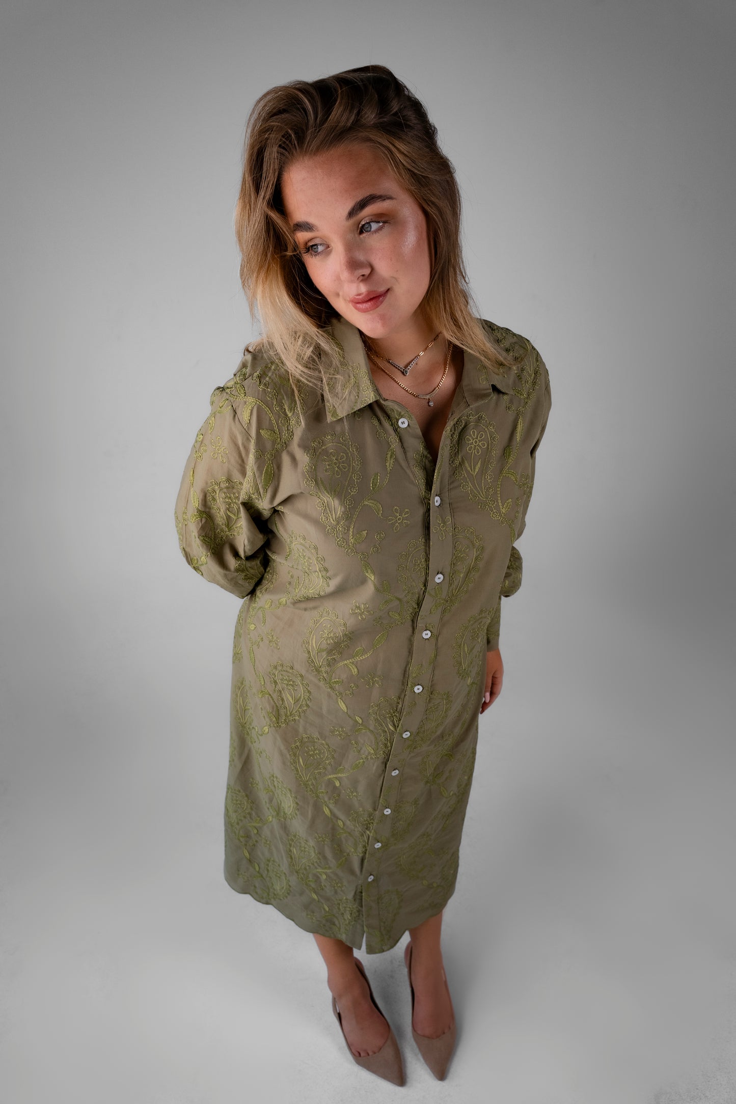 Sage Petals Dress