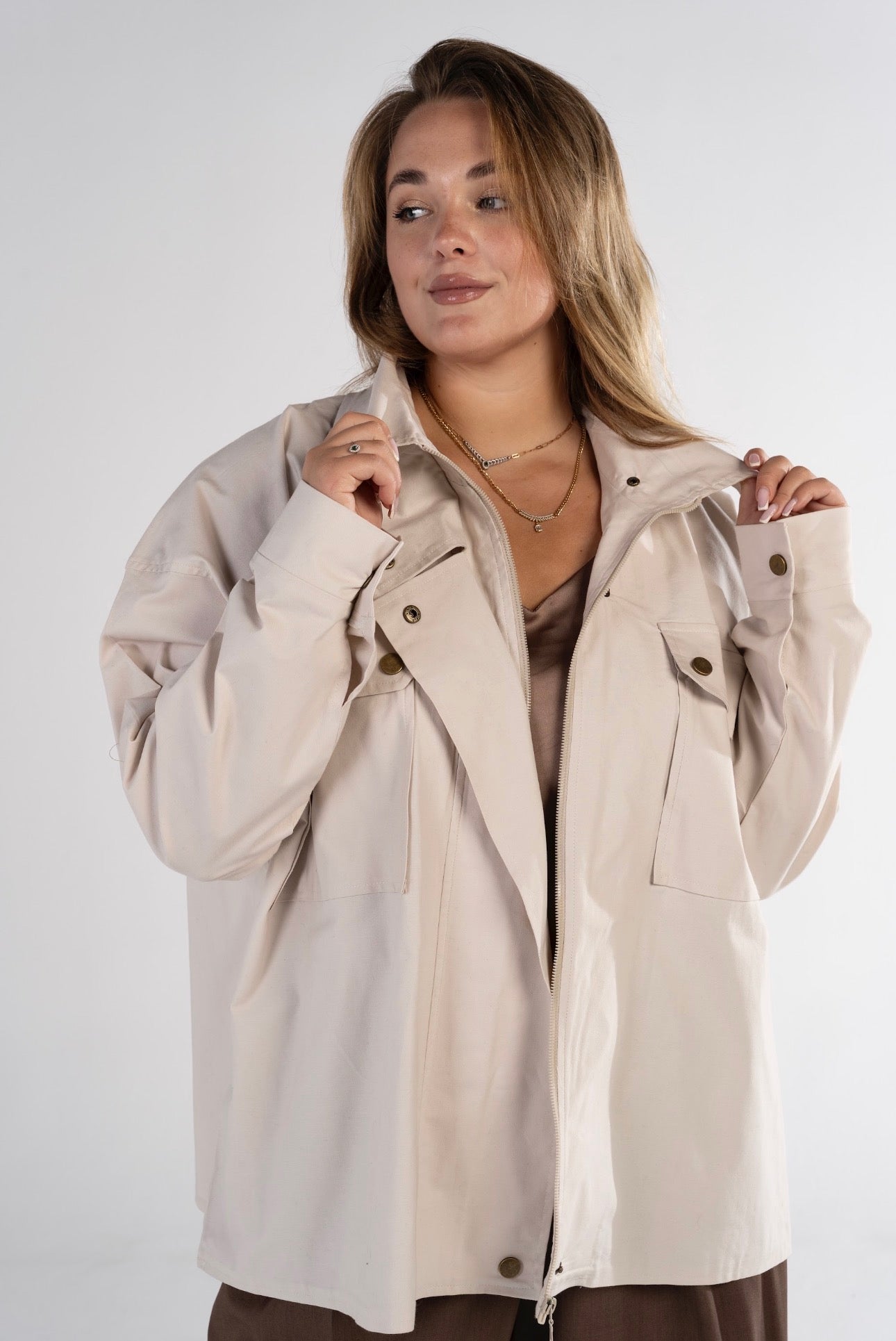 The Ecru Belted Trench Jacket