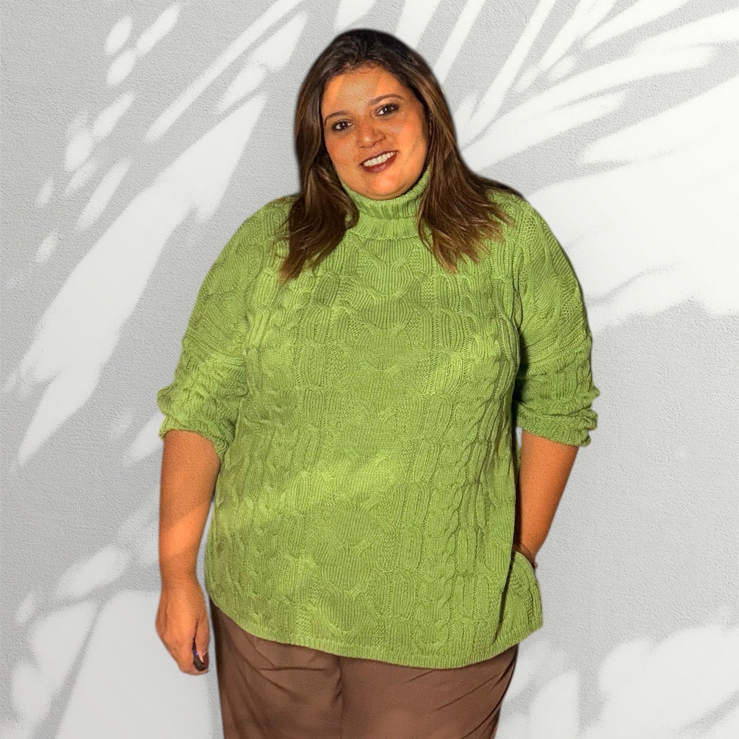 Heirloom Weave Jumper in "Kelly Green"